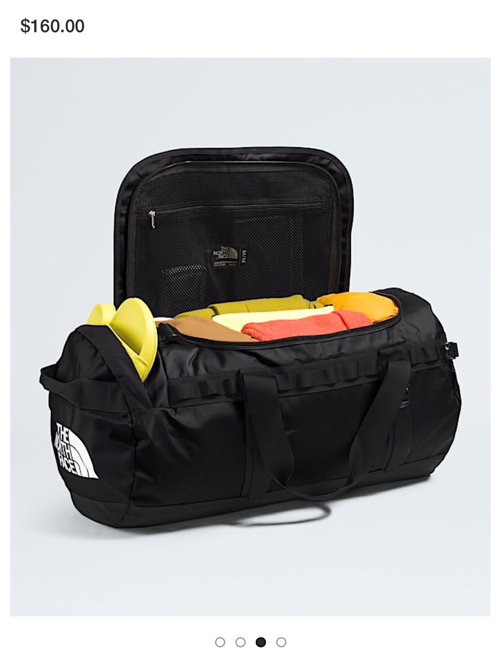 The North Face Black Men's Duffel Bag with White Logo